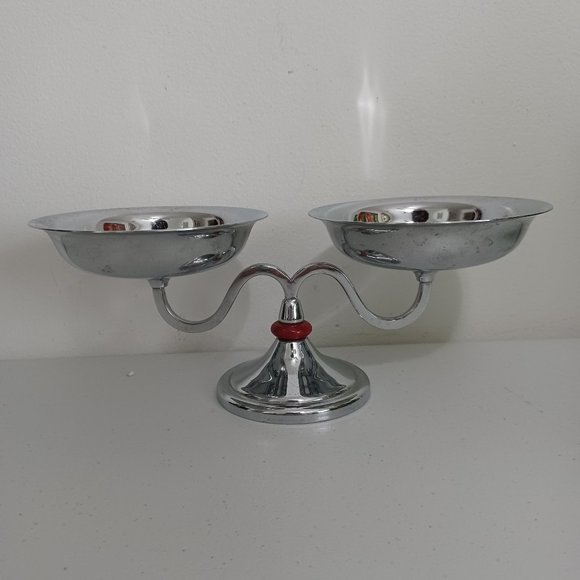 Faberware Dining Vintage Farberware Candydish Nickel Silver Footed